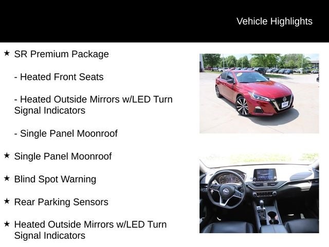 2021 Nissan Altima 2.5 SR PREMIUM PKG/MOONROOF/HEATED SEATS/CARPLAY